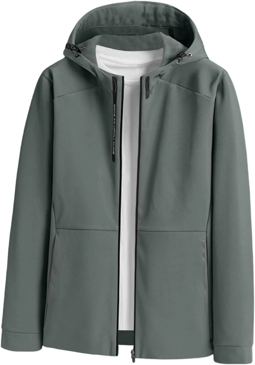 Rain Jacket for Men, Waterproof Raincoat Lightweight Rain Jackets Outdoor Rain Coat Windbreaker Zip Up with Hood