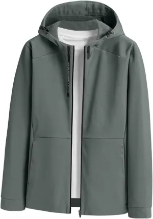 Rain Jacket for Men, Waterproof Raincoat Lightweight Rain Jackets Outdoor Rain Coat Windbreaker Zip Up with Hood