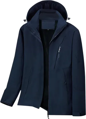 Rain Jacket for Men Waterproof Raincoat Lightweight Rain Jackets Oversized Outdoor Rain Coat Windbreaker with Hood