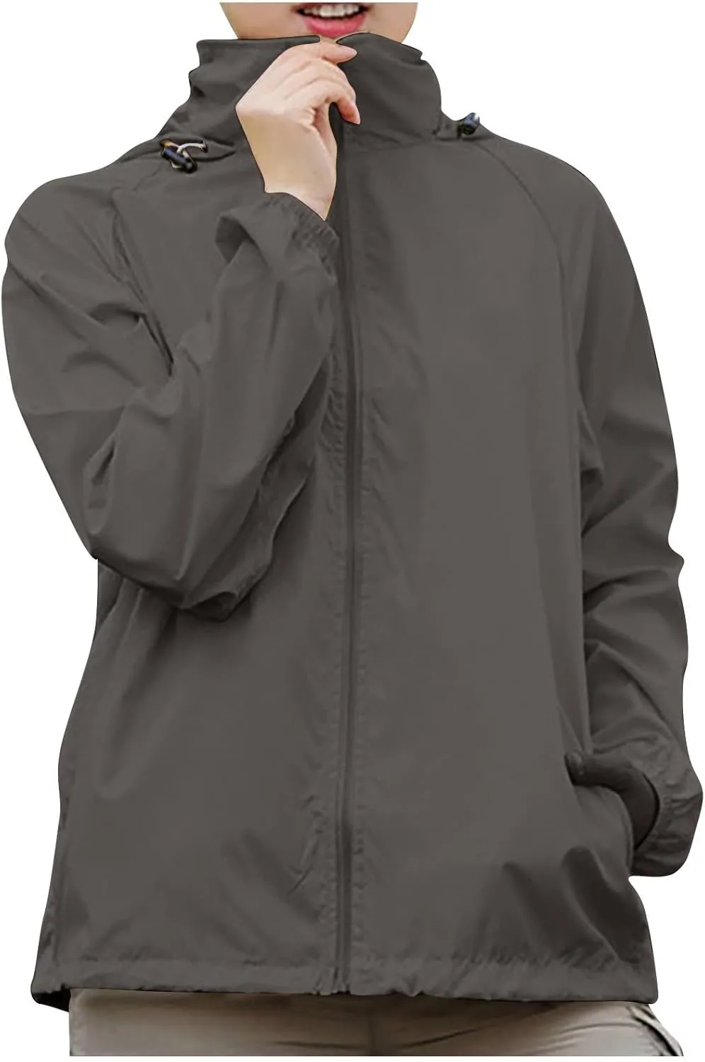 Rain Jacket Women Lightweight Hooded Raincoat Waterproof Windbreaker Jackets Packable Rain Coats with Pockets