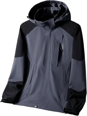 Rain Jackets for Men Lightweight Waterproof Windproof Rain Coats Active Outdoor Casual Windbreaker Jackets with Hood