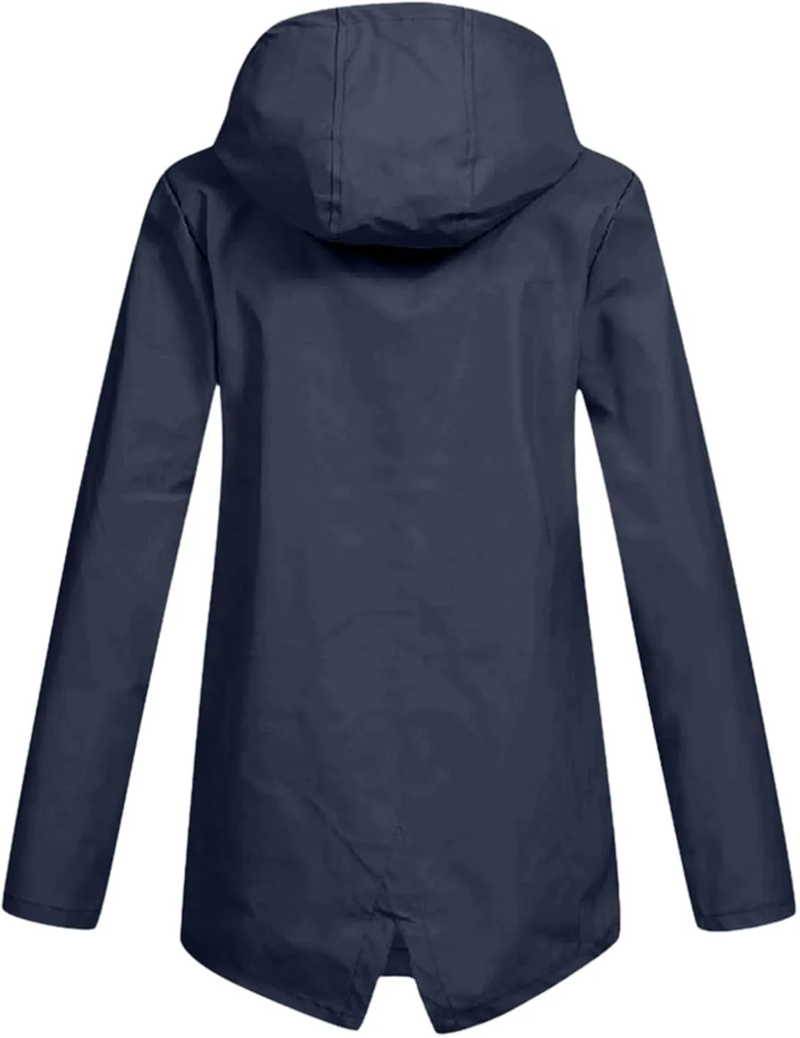 Raincoat Women Waterproof Long Hooded Trench Coats Lined Windbreaker Travel Jacket S-XXL