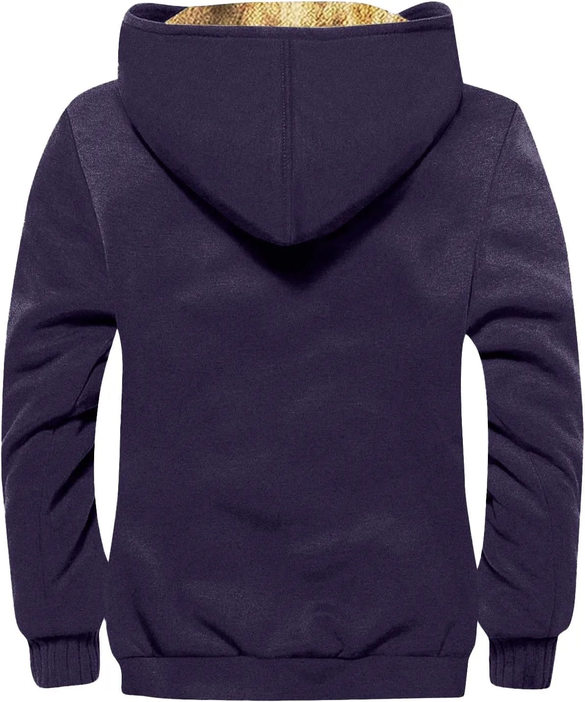 RTRDE Men's Winter Coats Thick Sherpa Lined Zip Fleece Hoodie Jacket Coat Outwear Chamarra Para Hombre, M-7XL