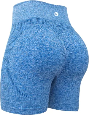 RUNNING GIRL Seamless Workout Gym Shorts for Women Scrunch Butt,High Waist Tummy Control Athletic Running Biker Shorts