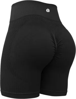RUNNING GIRL Seamless Workout Gym Shorts for Women Scrunch Butt,High Waist Tummy Control Athletic Running Biker Shorts