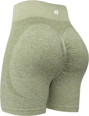 RUNNING GIRL Seamless Workout Gym Shorts for Women Scrunch Butt,High Waist Tummy Control Athletic Running Biker Shorts