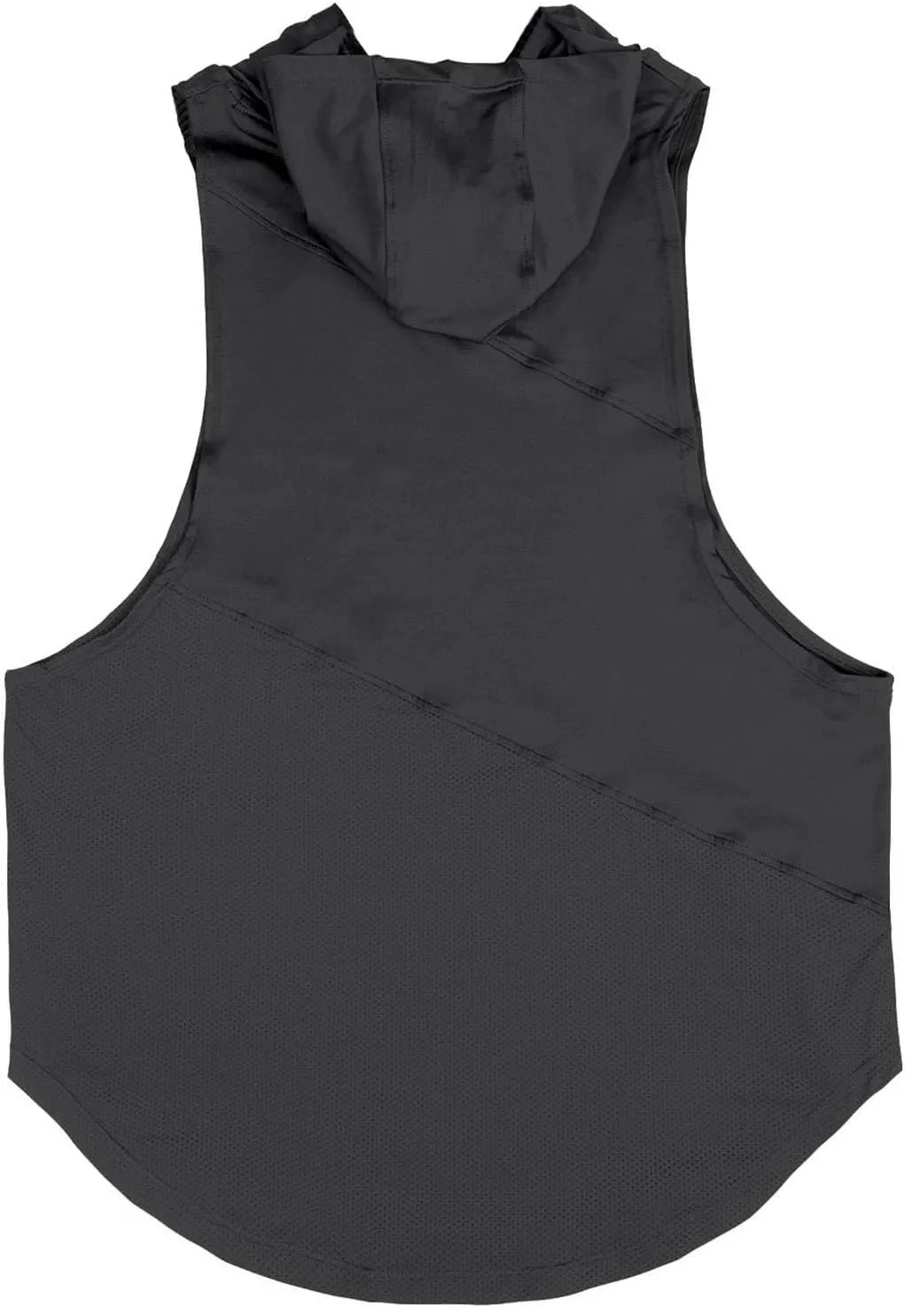 Sleeveless Hoodies for Men Summer Quick Dry Tank Tops Stretch Mesh T-Shirts Gym Workout Shirts Cooling Muscle Tees