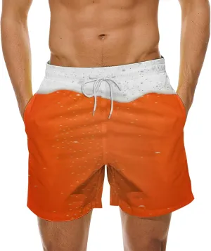 Swim Trunks 2024 Short Pants Casual Printed Short Floral Beach Splicing Fashion Beach Pants Dissolving Swim Trunks