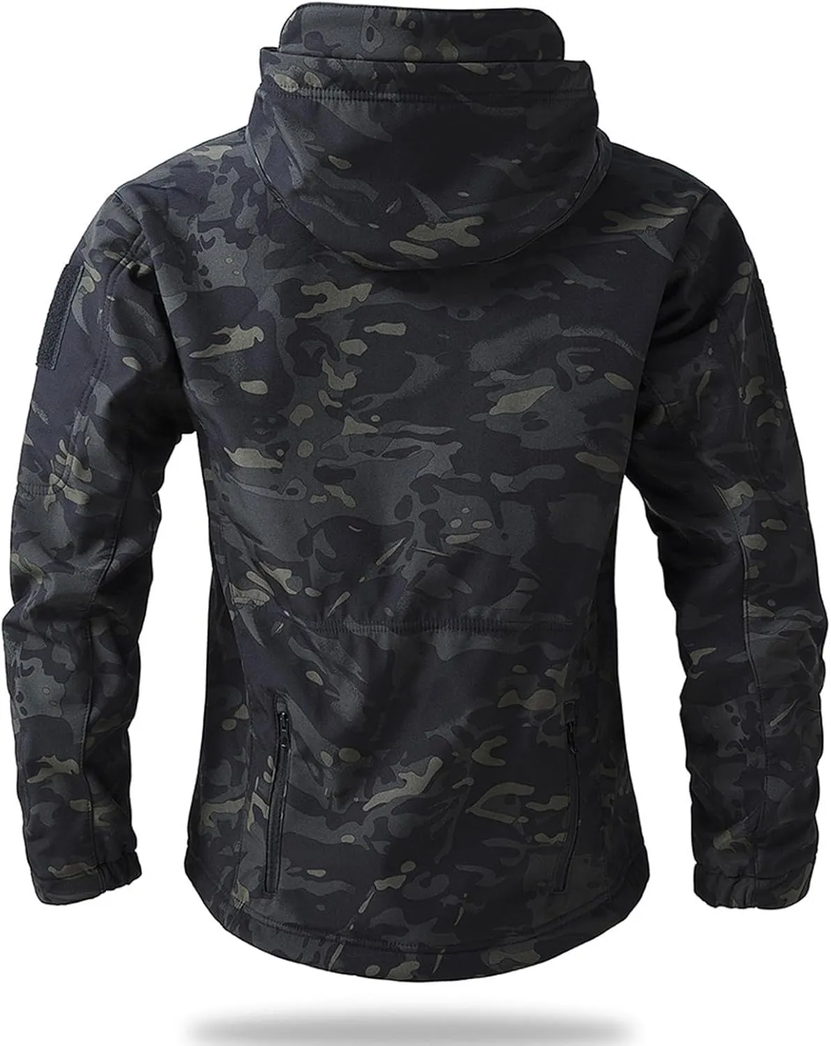 Tactical Hoodie for Men Softshell Fleece Lined Jacket Insulated Thermal Military Jacket Waterproof Warm Coat Tops