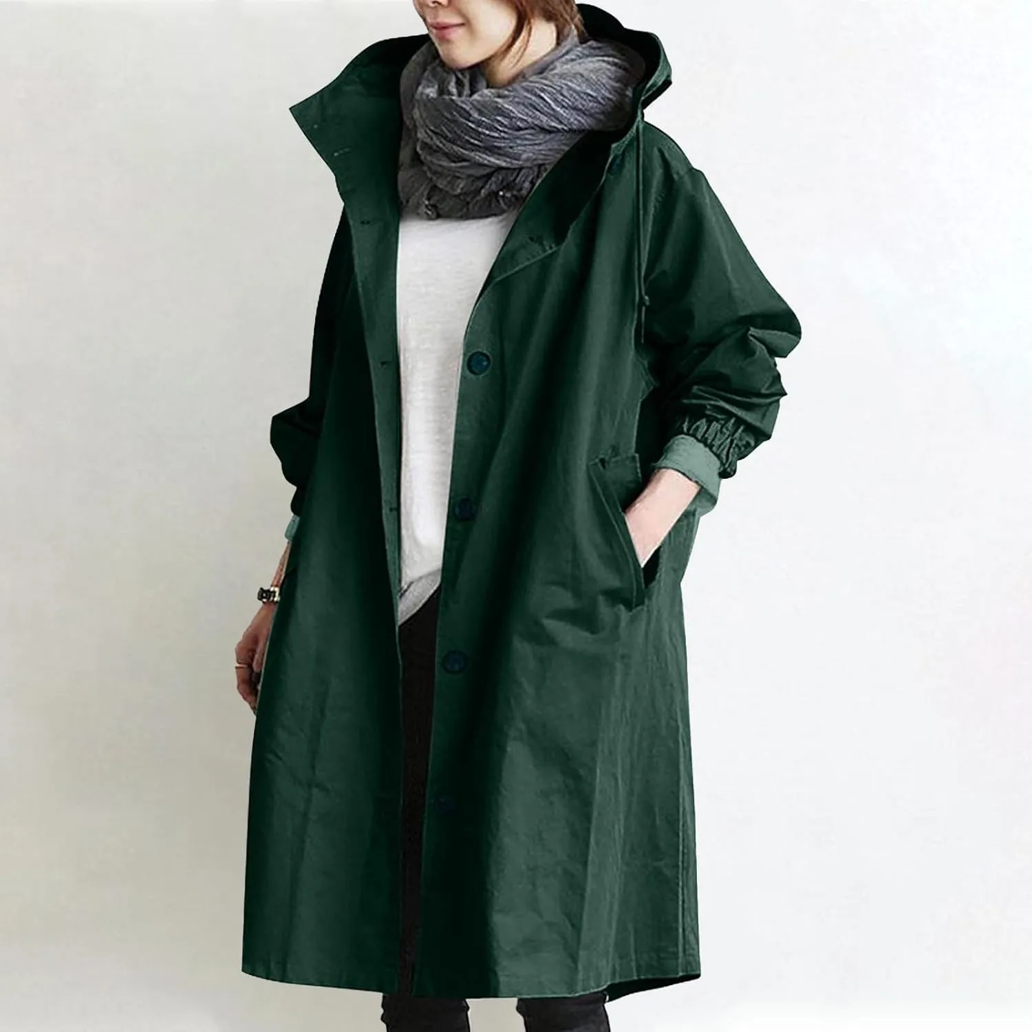TARIENDY Rain Jacket for Women Trendy 2025 Hooded Windbreaker Lightweight Raincoat Outdoor Hiking Sportswear Travel Jacket