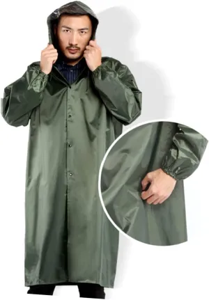 TENDYCOCO Poncho Men Jackets Waterproof Rain Jacket Rain Cover Rain Coat for Men Raincoats Rain Suits for Men Waterproof Mens Rain Suit Hoodie Jacket for Men Mens Windbreaker Jackets Green