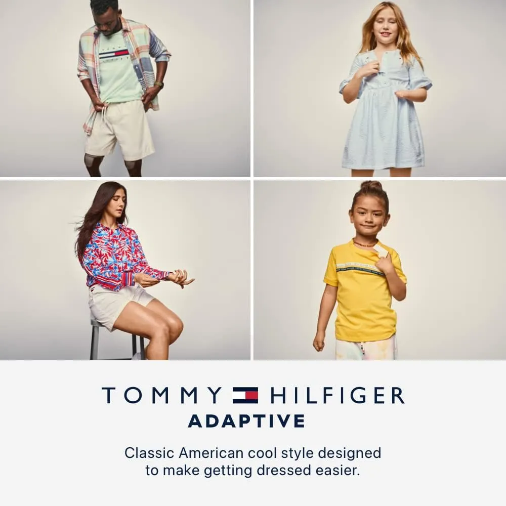 Tommy Hilfiger Men's Adaptive Jeans Straight Adjustable Waist Magnet Buttons