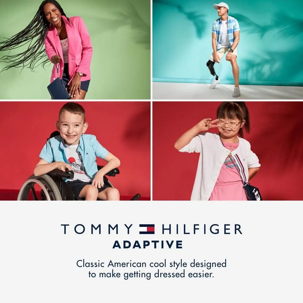 Tommy Hilfiger Men's Adaptive Jeans Straight Adjustable Waist Magnet Buttons