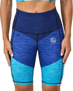 UIUO-UIPEU High Waisted Biker Shorts for Women Workout Athletic Leggings Running Printed Yoga Shorts
