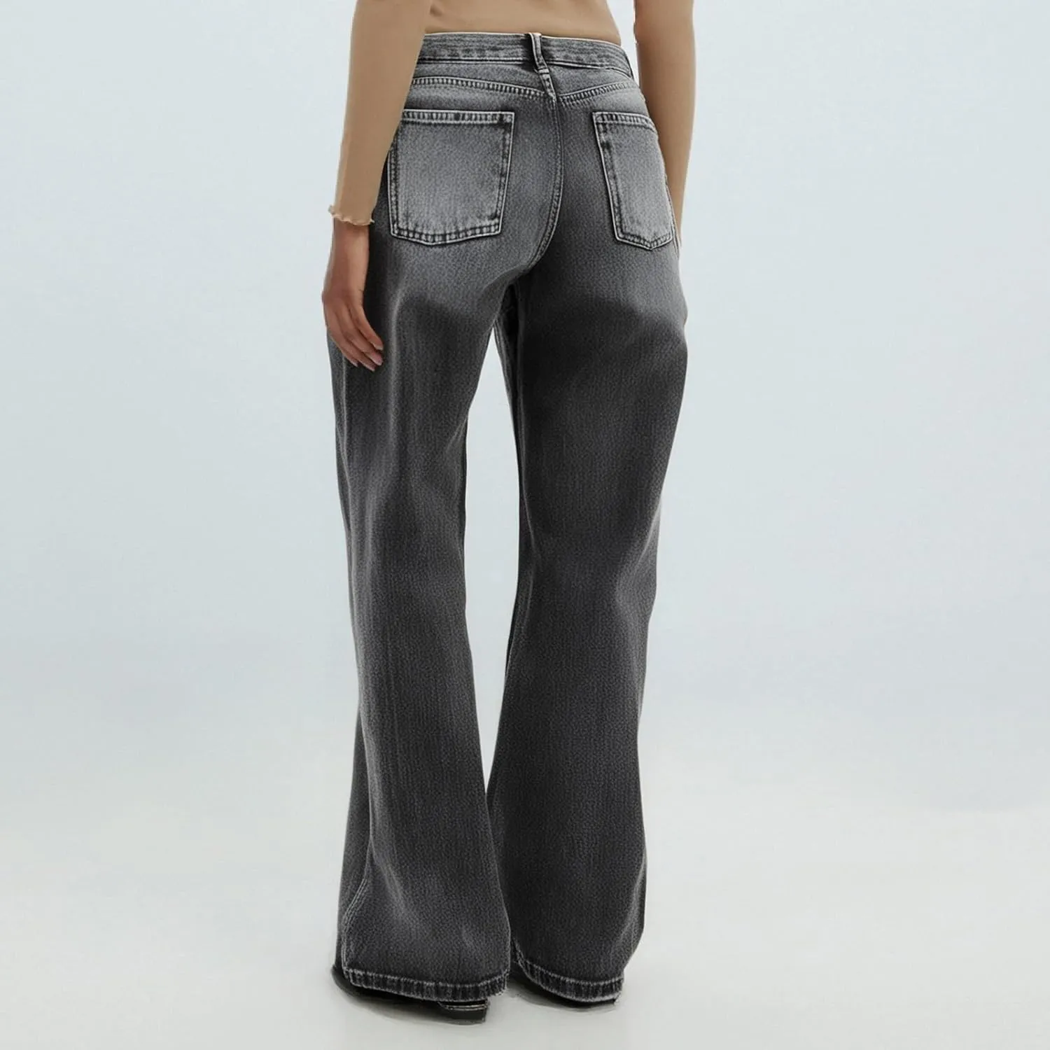 Wide Leg Jeans for Women 2025 Summer High Waisted Strechy Trendy Baggy Bootcut Y2K Street Denim Pants Plus Size