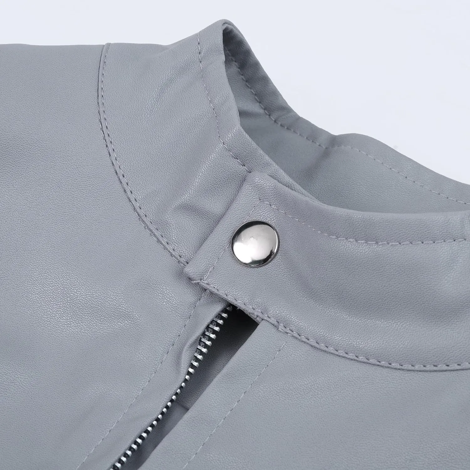 Winter Jackets for Men Real Lambskin Leather Biker Jacket - Quilted Cafe Racer Zip Up Moto Jackets Men