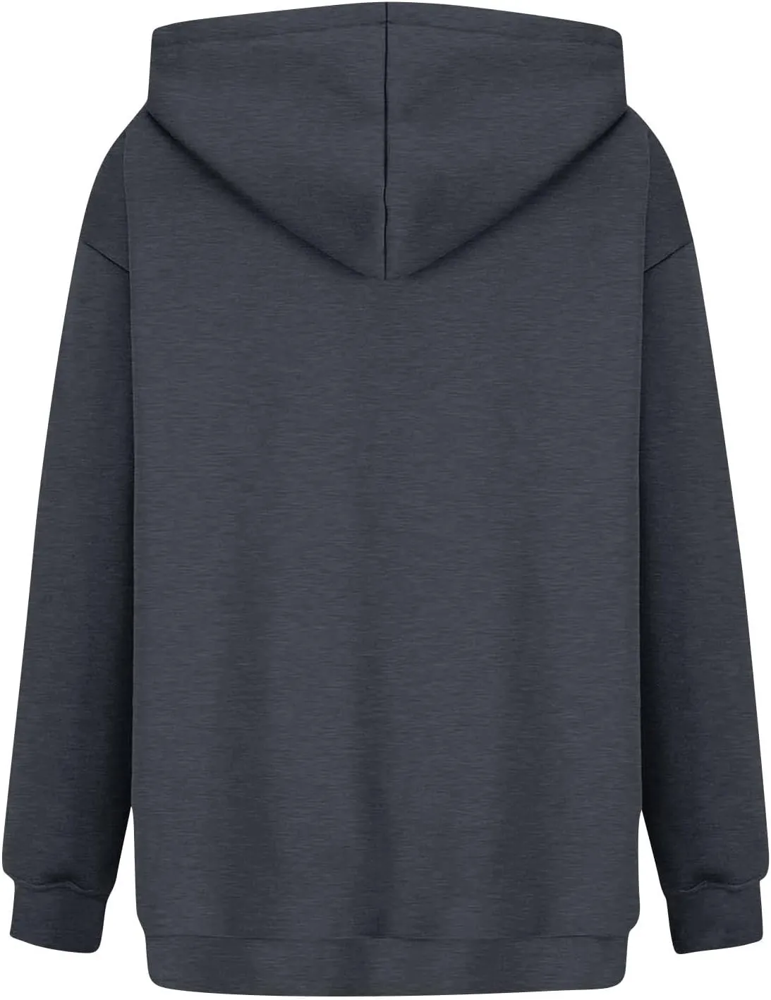Womens Basic Hoodie Jackets Fall Winter Zip up Warm Outerwear Sweatshirt Ladies Loose Going Out Coats with Pockets