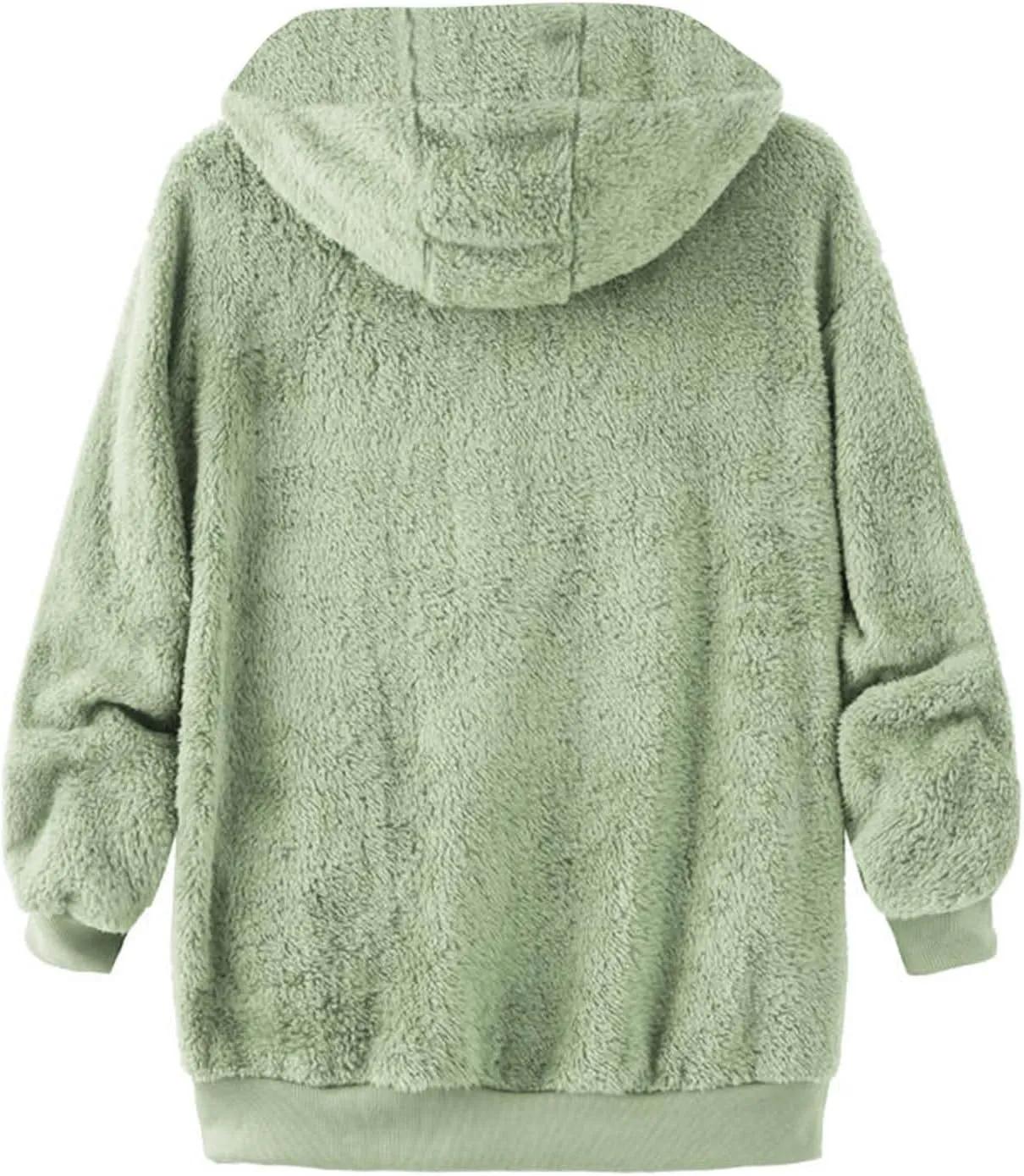 Womens Hoodies Fleece Sweater Tops 2024 Fashion Winter Warm Coat Jacket Full Zip Up Overcoat Jackets Outerwear