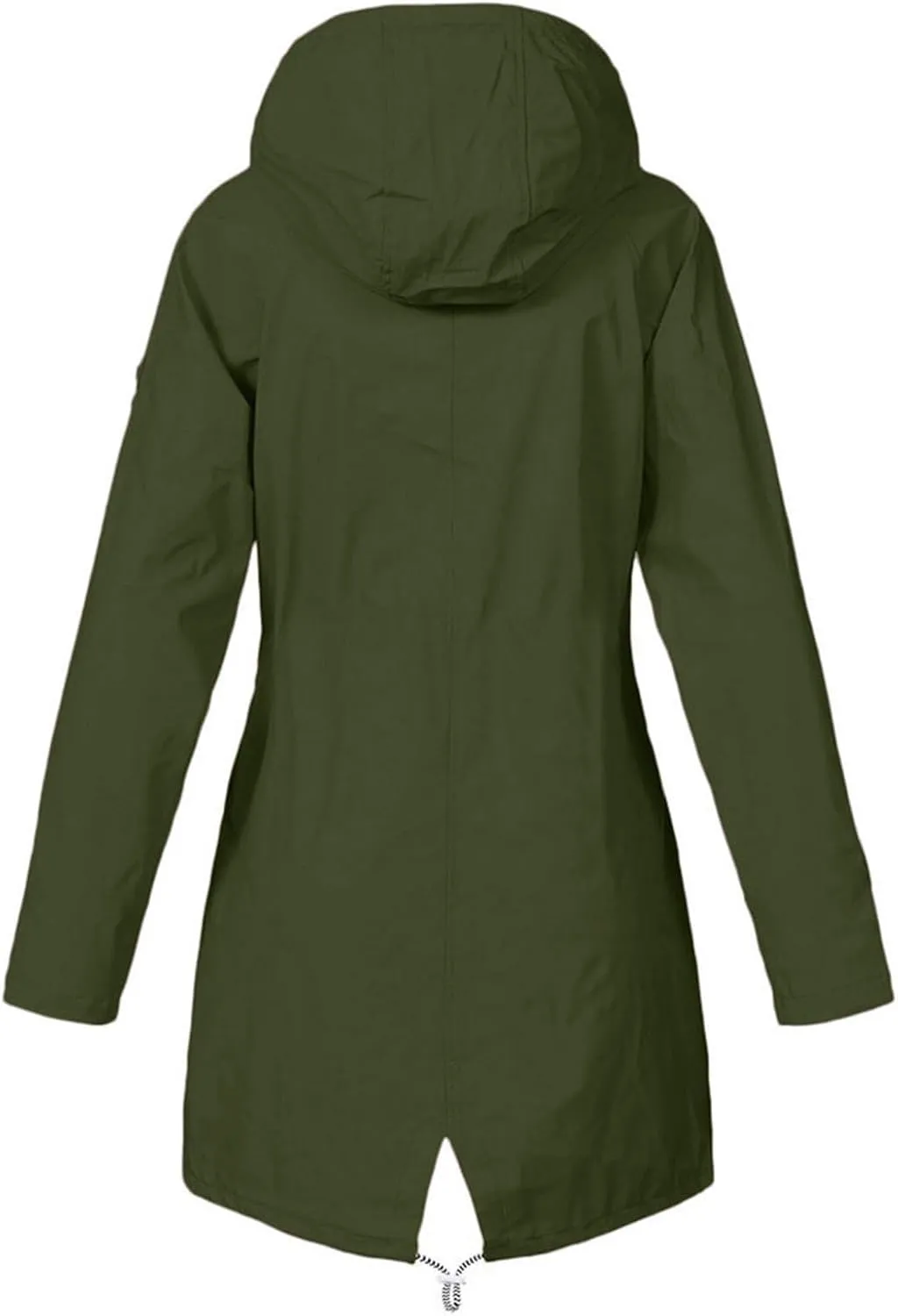 Women's Long Hooded Rain Jacket Outdoor Hiking Raincoat Raincoat Windbreaker Lightweight Hooded Jackets Trench Coats