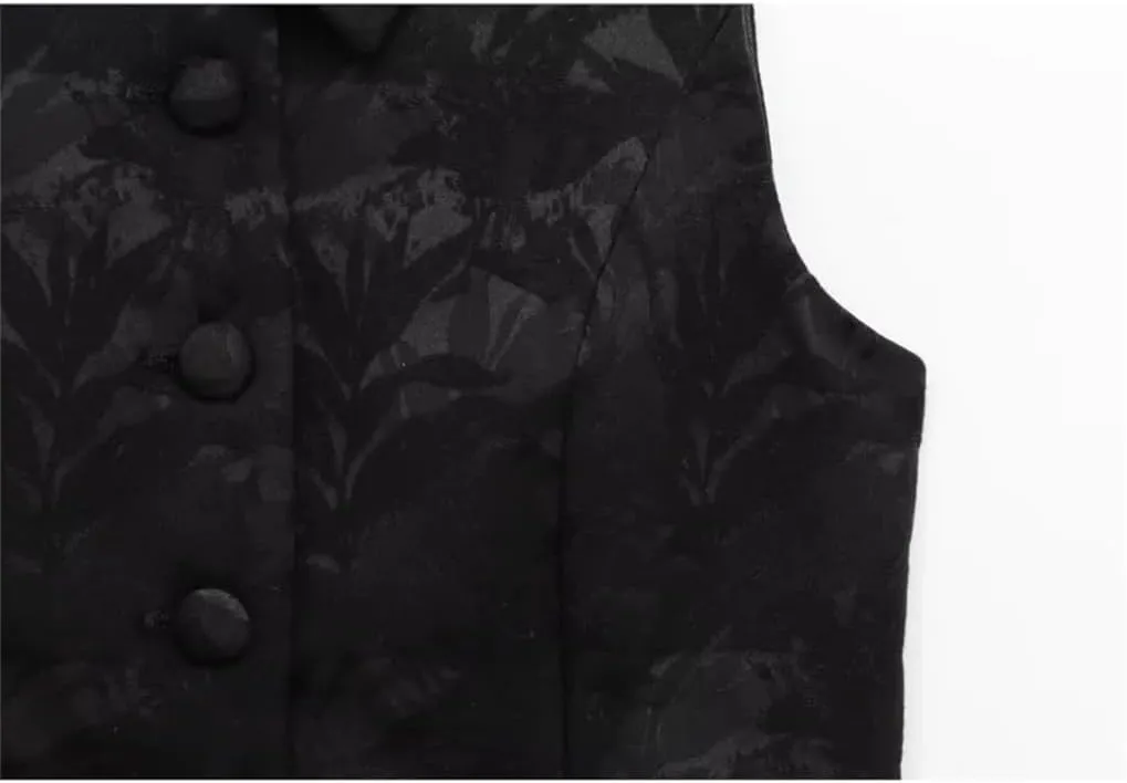 Women's Printed Casual Button Sleeveless Tank Top