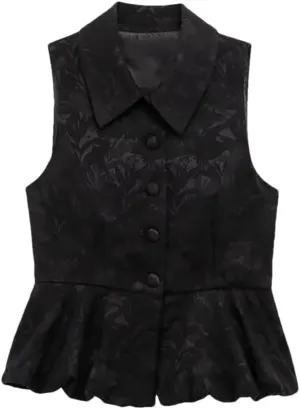 Women's Printed Casual Button Sleeveless Tank Top
