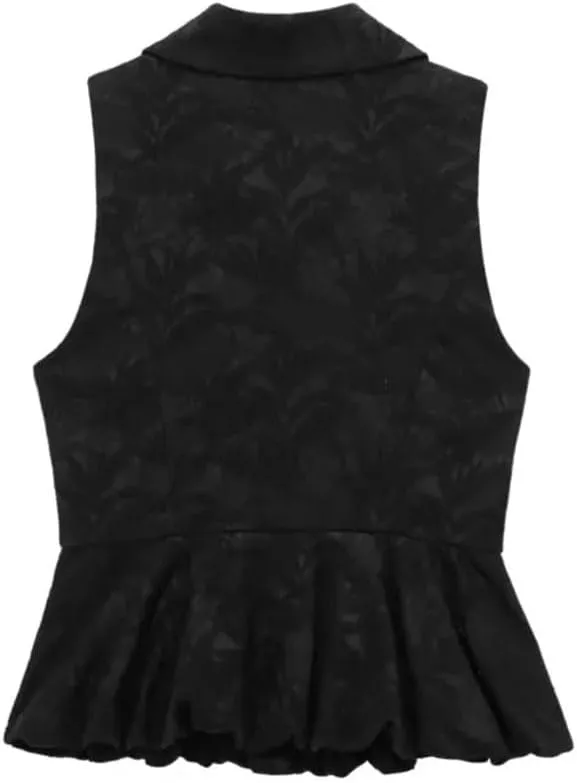 Women's Printed Casual Button Sleeveless Tank Top