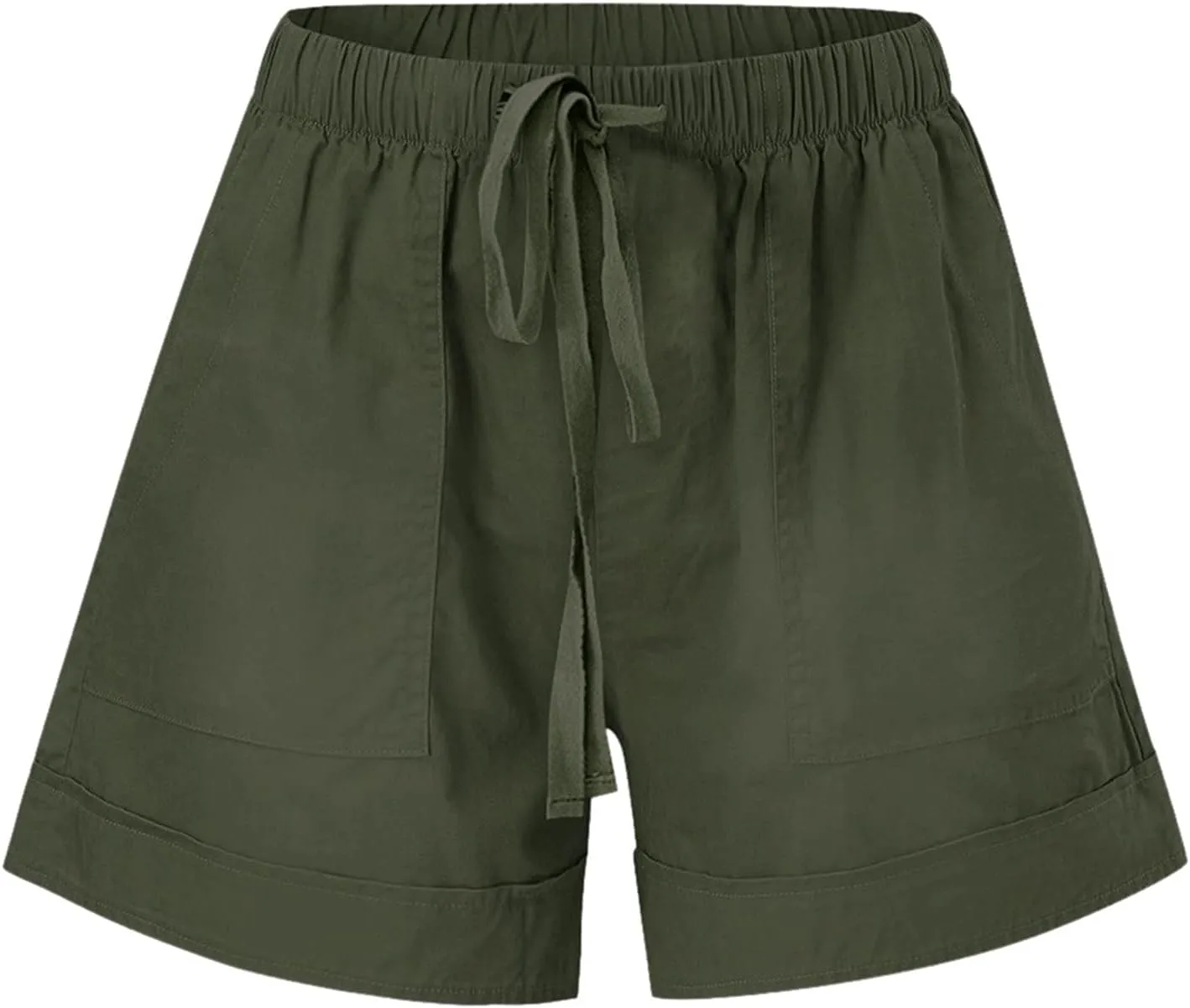 Womens Shorts Casual 2024 Summer Beach Linen Drawstring Shorts with Pockets Loose Vacation Trendy Lounge Shorts