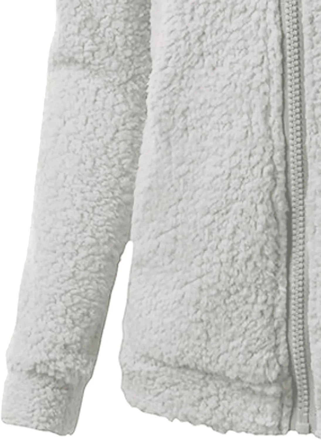 Womens Zip Up Hoodies Lightweight Fleece Fall Winter Coats Comfy Warm Plus Size Sherpa Jackets with Pockets