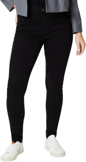 Womens/Ladies Comfort Stretch Skinny Jeans (6 US R) (Black), Black, 6 US R