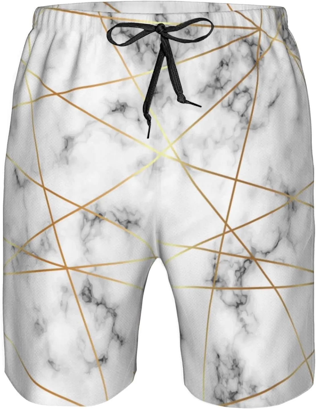 Yellow Palm Tree Beach Shorts Men's Swim Trunks Beach Board Shorts Quick Dry Bathing Suits Holiday Shorts