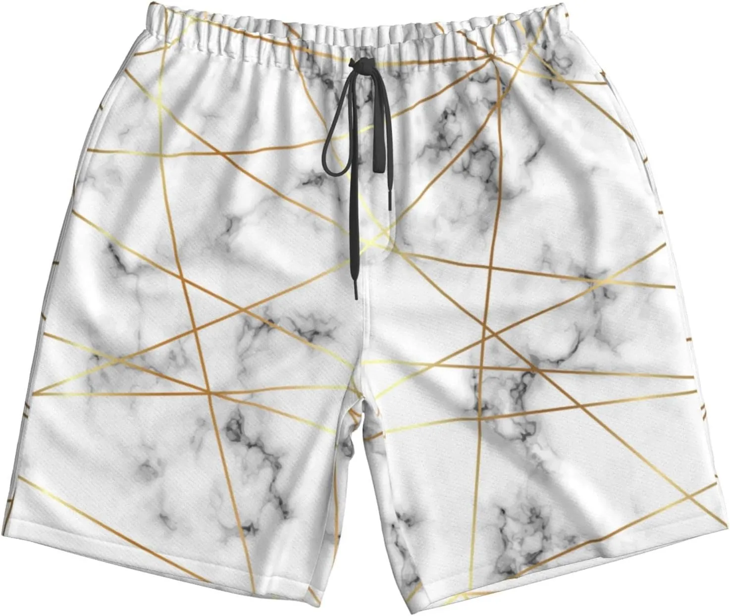 Yellow Palm Tree Beach Shorts Men's Swim Trunks Beach Board Shorts Quick Dry Bathing Suits Holiday Shorts