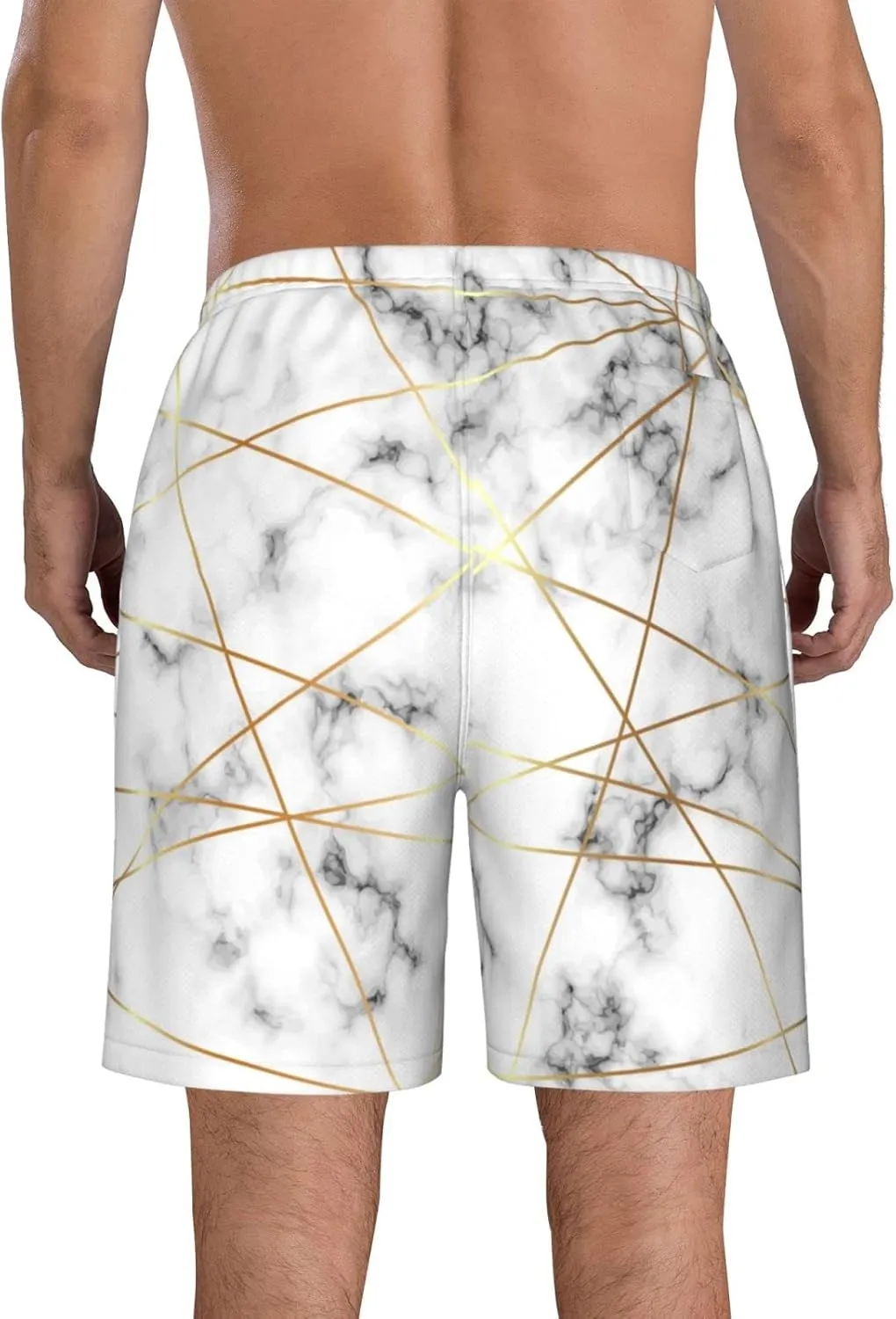 Yellow Palm Tree Beach Shorts Men's Swim Trunks Beach Board Shorts Quick Dry Bathing Suits Holiday Shorts