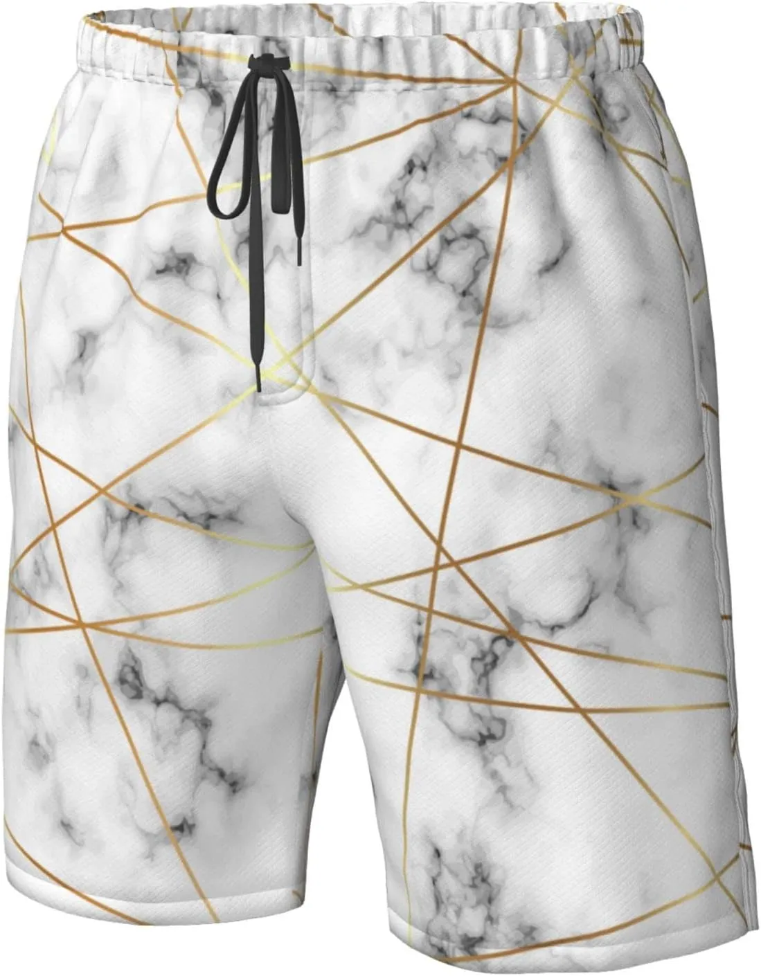 Yellow Palm Tree Beach Shorts Men's Swim Trunks Beach Board Shorts Quick Dry Bathing Suits Holiday Shorts