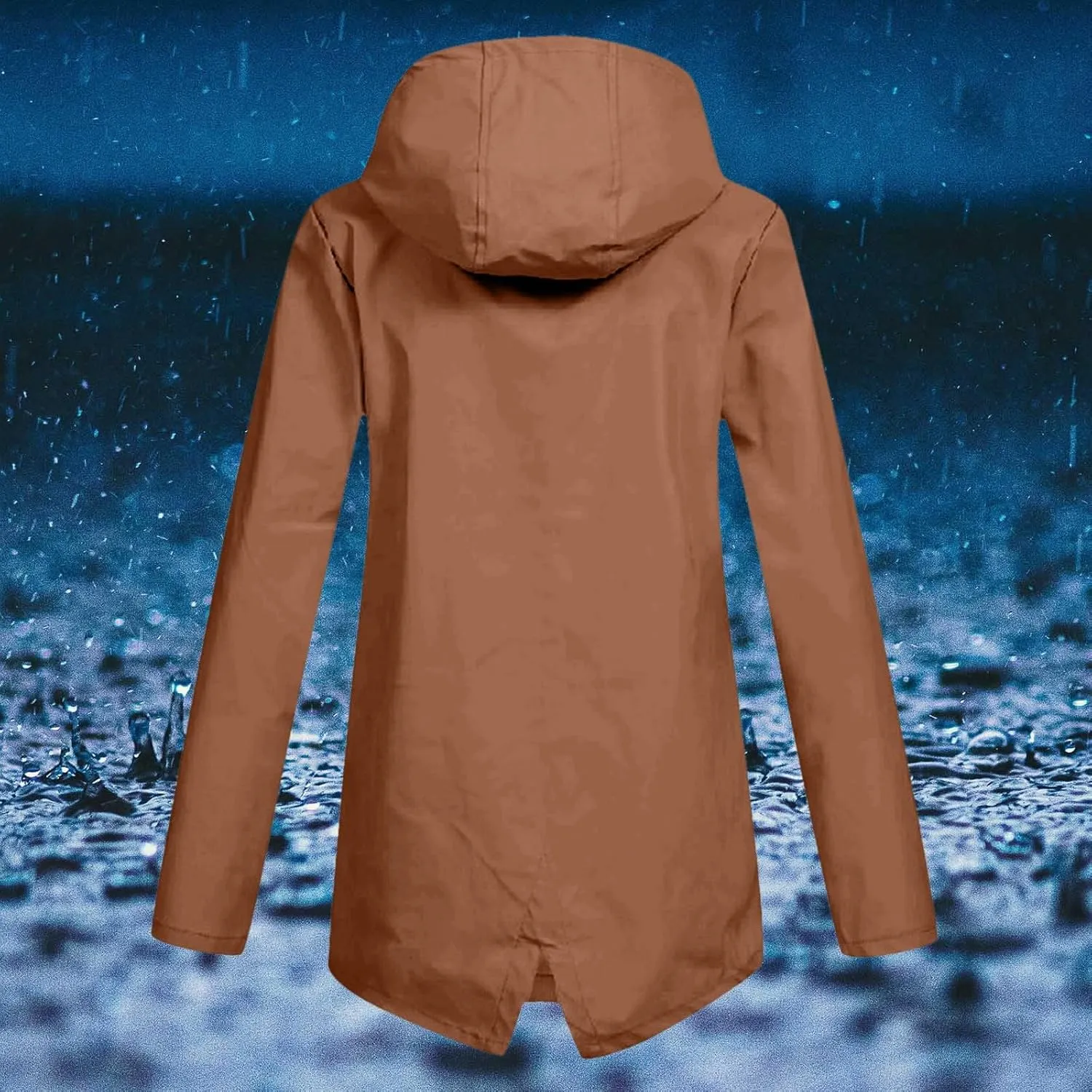 Yellow Rain Jacket Womens Waterproof with Hood Rain Coat with Hood Women Plus Size Winter Coats for Women Raincoats