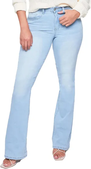 YMI Women's Tall Size Junior Classic High Rise Flare Jean-Long Inseam