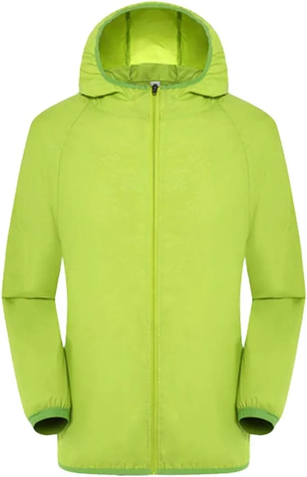 Ymosrh Mens Rain Jacket, with Hood Lightweight Waterproof Jacket Raincoat for Golf Cycling Windbreaker Light Jackets Men Jacket Big and Tall Overcoat Jackets S Trench Coat Jackets (XL, Green)