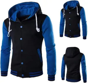 Ymosrh Winter Jackets for Men Coat Jacket Outwear Sweater Slim Hoodie Warm Hooded Sweatshirt Mens Leather Jacket