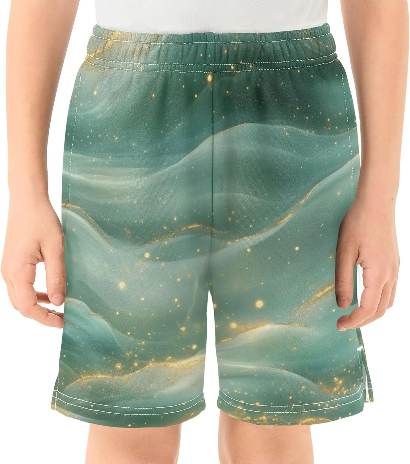 Youth Boys Cargo Shorts Lightweight Athletic Running Workout Shorts with Pockets