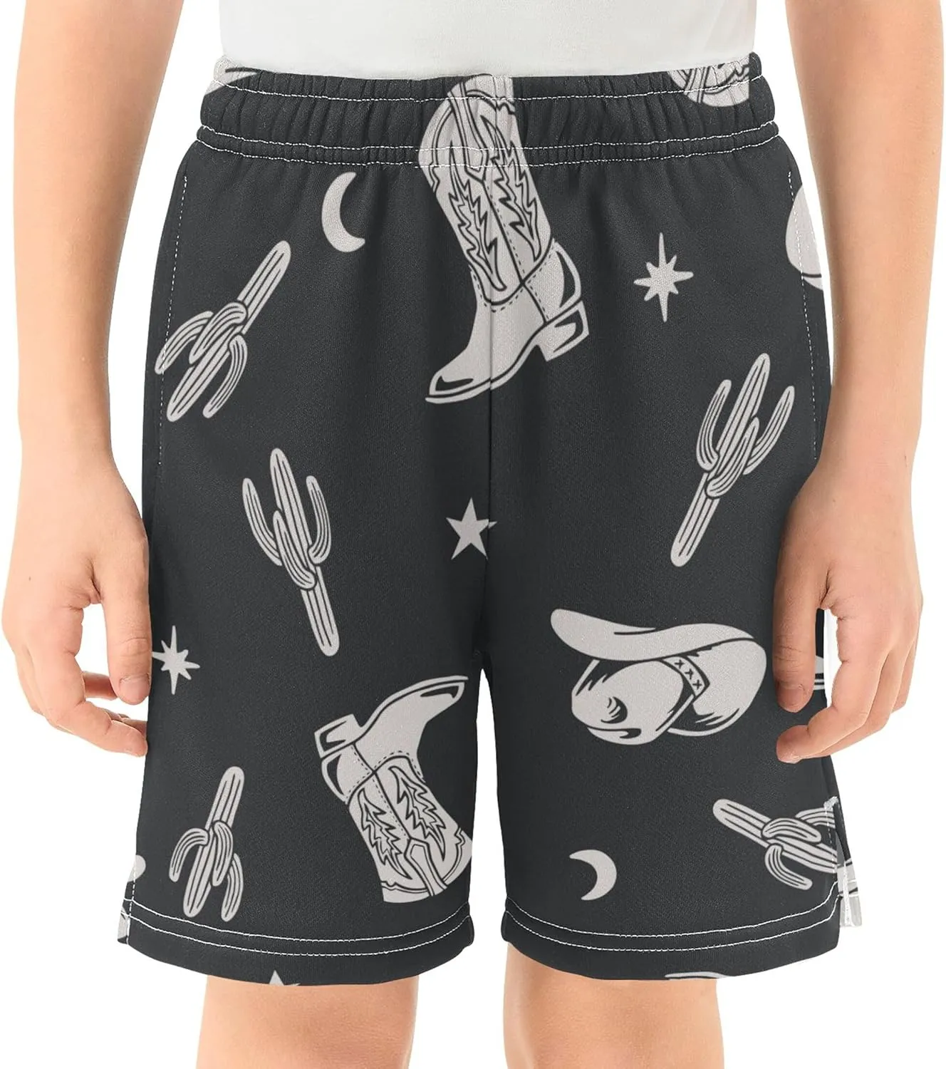 Youth Boys Cargo Shorts Lightweight Athletic Running Workout Shorts with Pockets