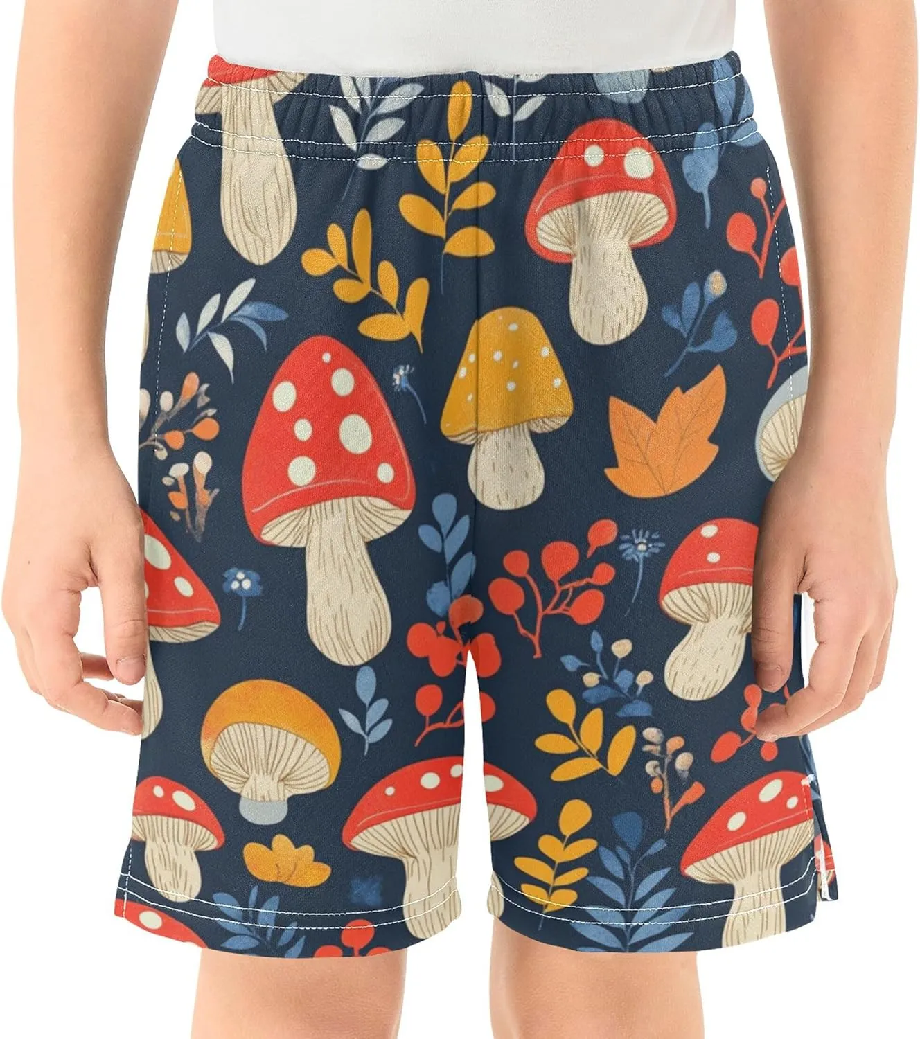 Youth Boys Cargo Shorts Lightweight Athletic Running Workout Shorts with Pockets