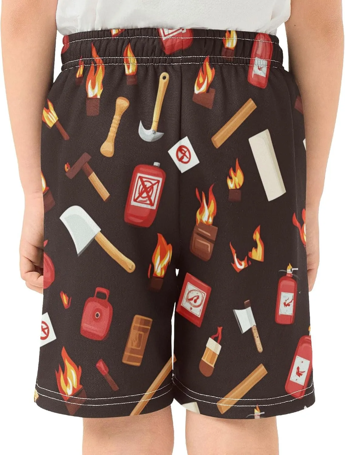 Youth Boys Cargo Shorts Lightweight Athletic Running Workout Shorts with Pockets