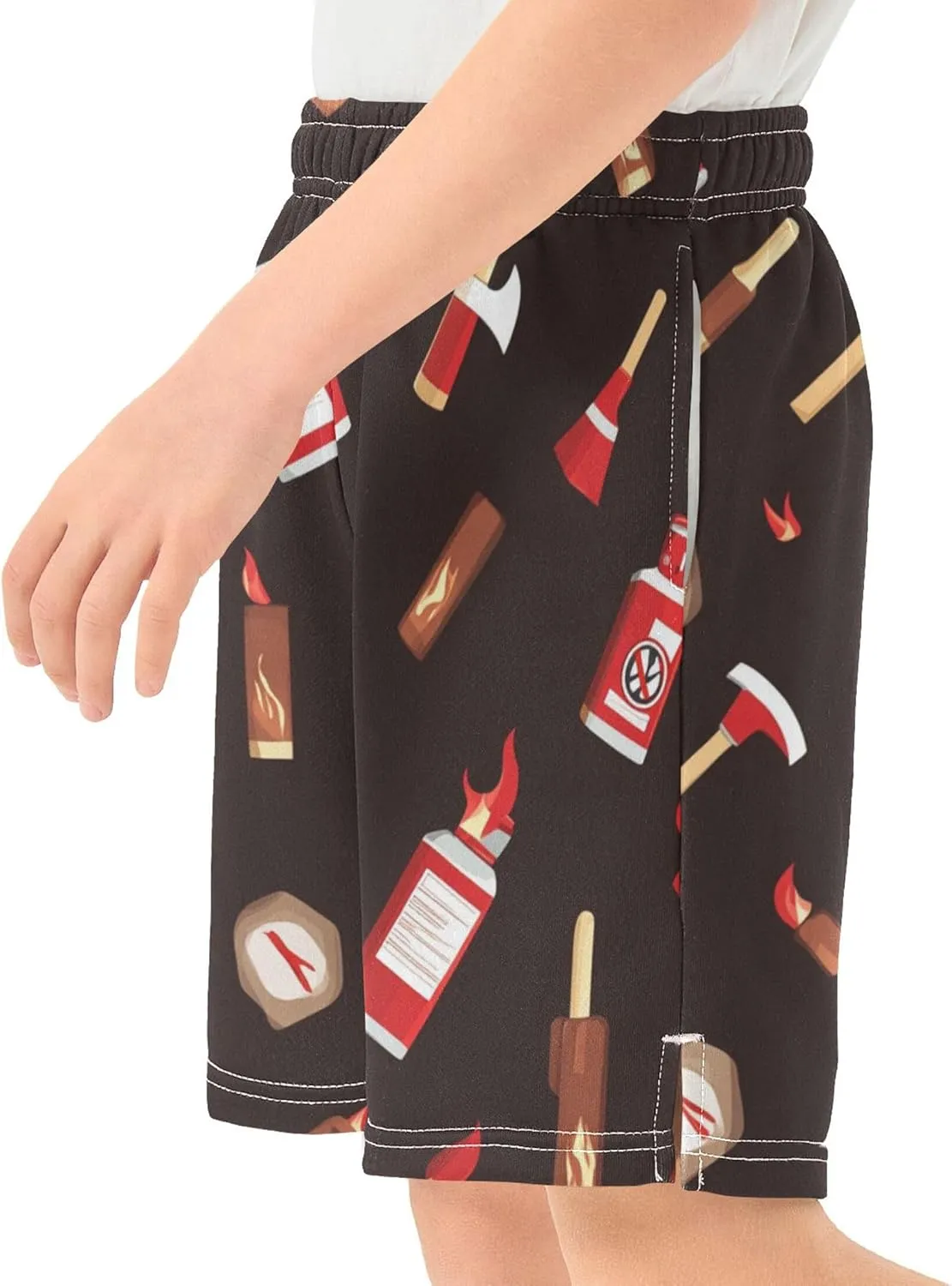 Youth Boys Cargo Shorts Lightweight Athletic Running Workout Shorts with Pockets