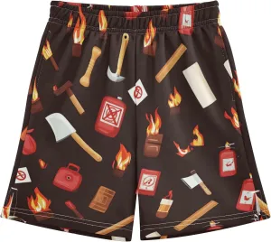 Youth Boys Cargo Shorts Lightweight Athletic Running Workout Shorts with Pockets