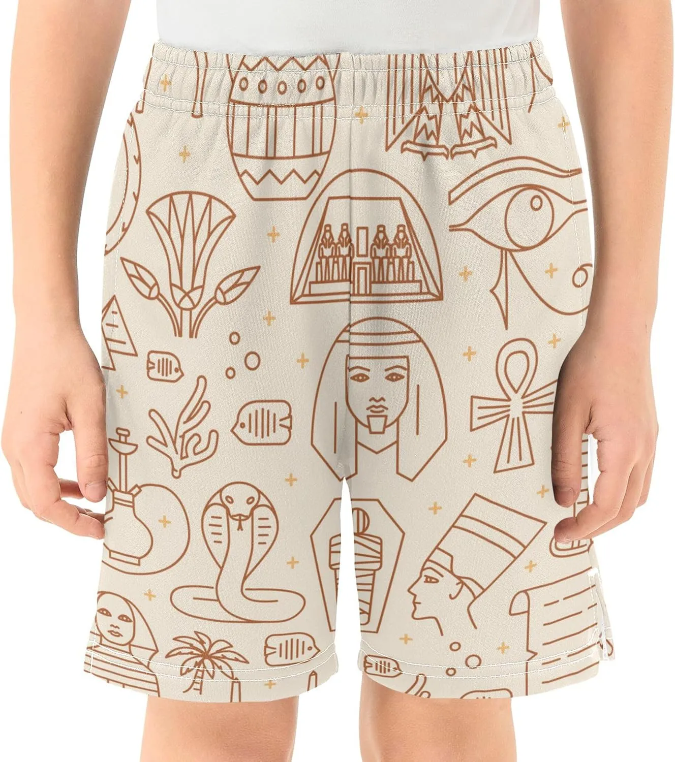 Youth Boys Cargo Shorts Lightweight Athletic Running Workout Shorts with Pockets