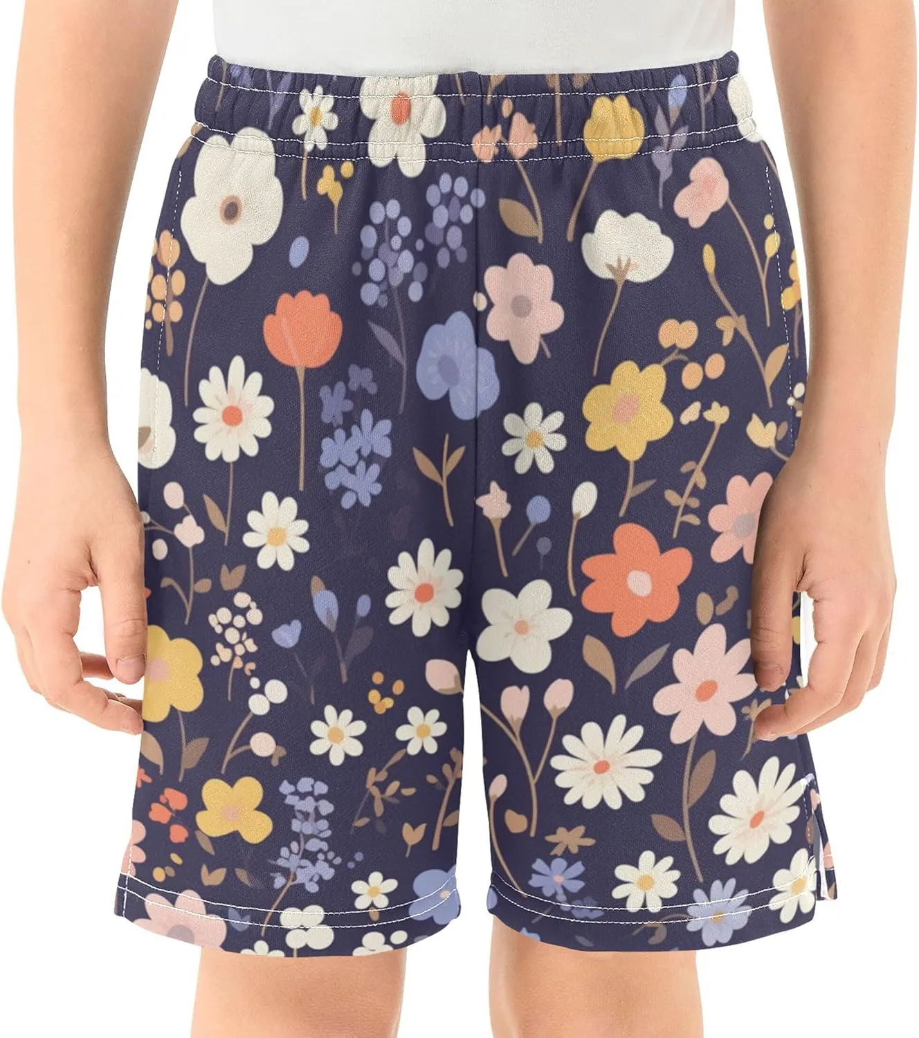 Youth Boys Cargo Shorts Lightweight Athletic Running Workout Shorts with Pockets