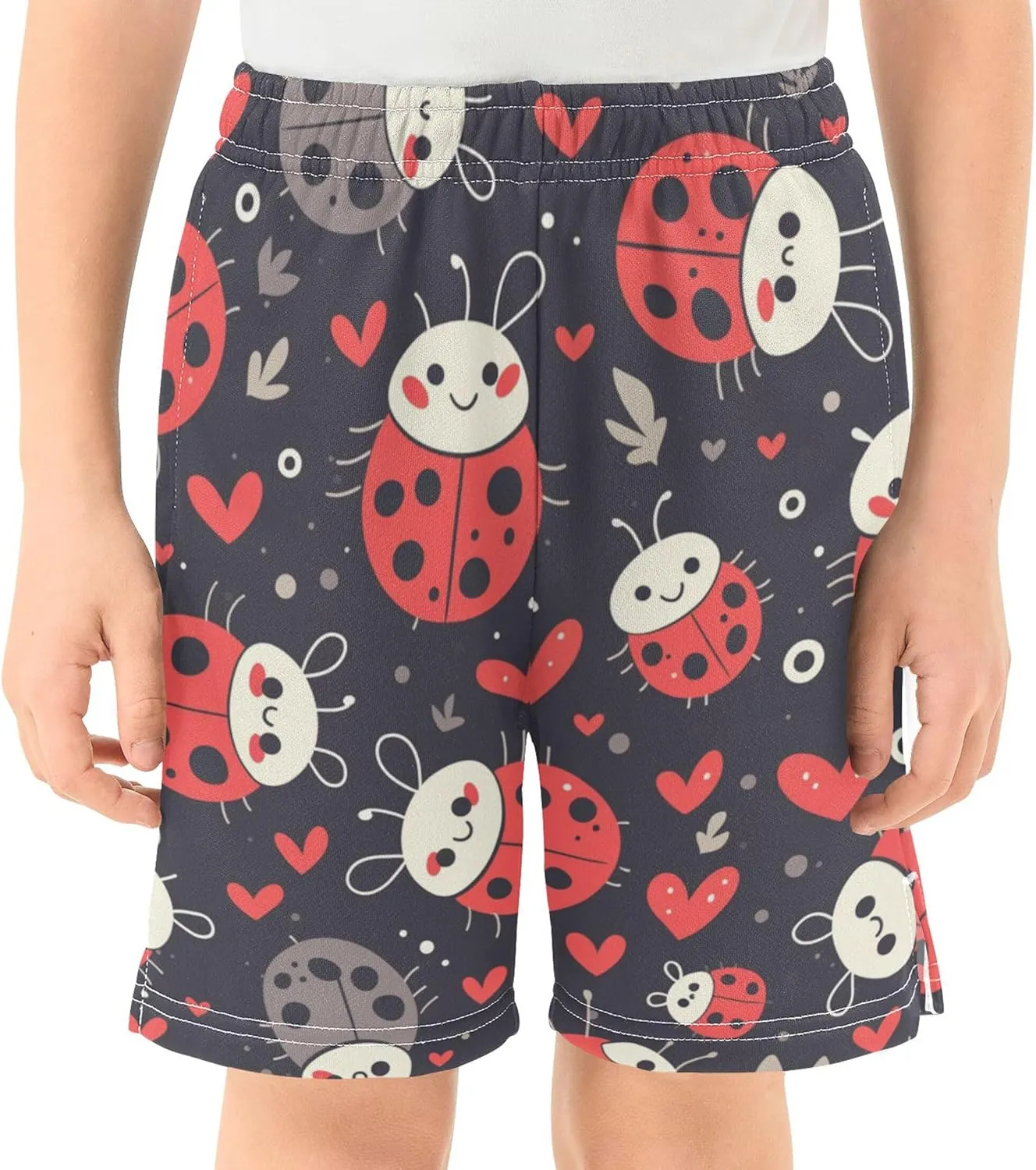 Youth Boys Cargo Shorts Lightweight Athletic Running Workout Shorts with Pockets