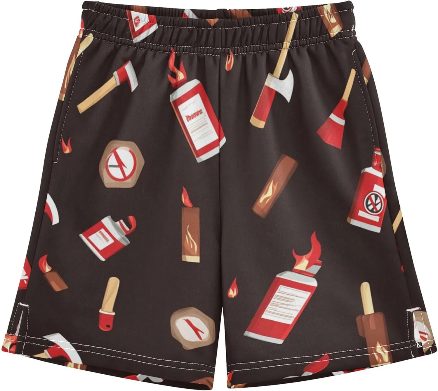 Youth Boys Cargo Shorts Lightweight Athletic Running Workout Shorts with Pockets
