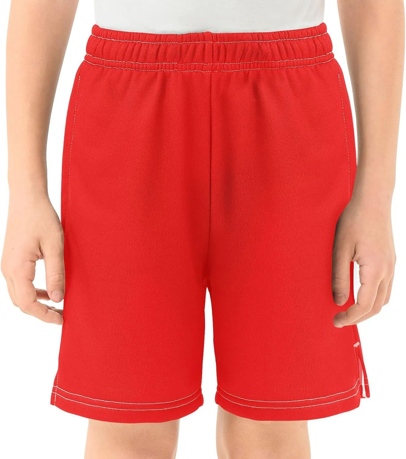 Youth Boys Cargo Shorts Lightweight Athletic Running Workout Shorts with Pockets