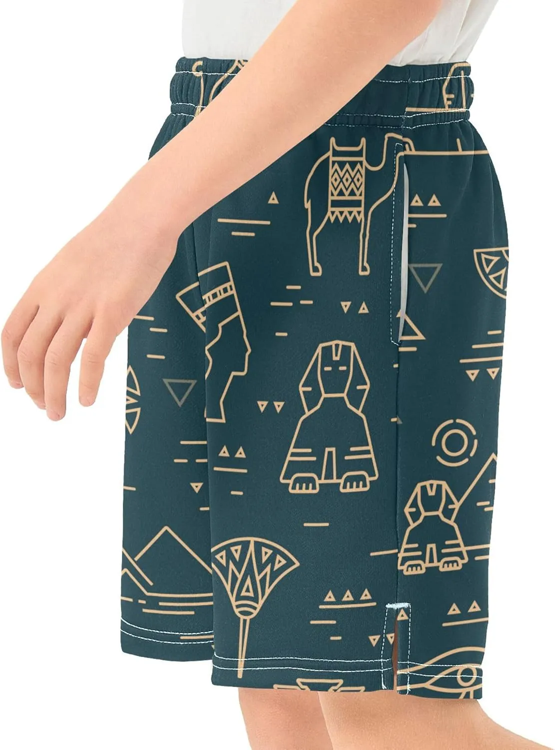 Youth Boys Cargo Shorts Lightweight Athletic Running Workout Shorts with Pockets