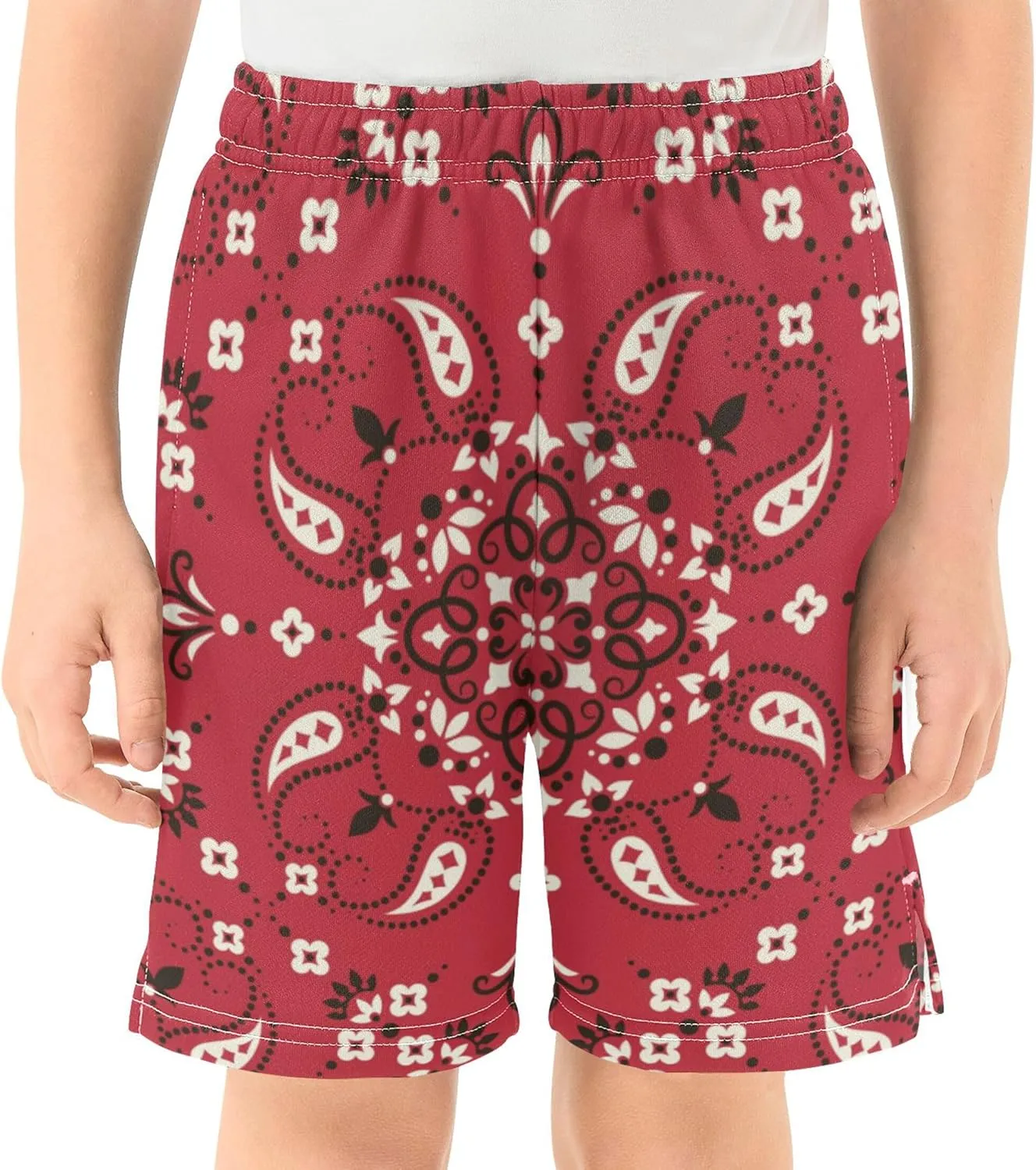 Youth Boys Cargo Shorts Lightweight Athletic Running Workout Shorts with Pockets